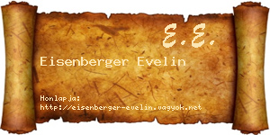 Eisenberger Evelin névjegykártya